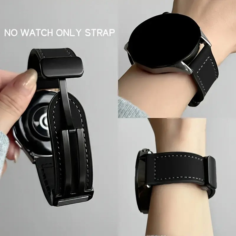 Light Luxury Magnetic Clasp Watch Strap for Galaxy Watches 6/5/4/3, Xiaomi, Huawei