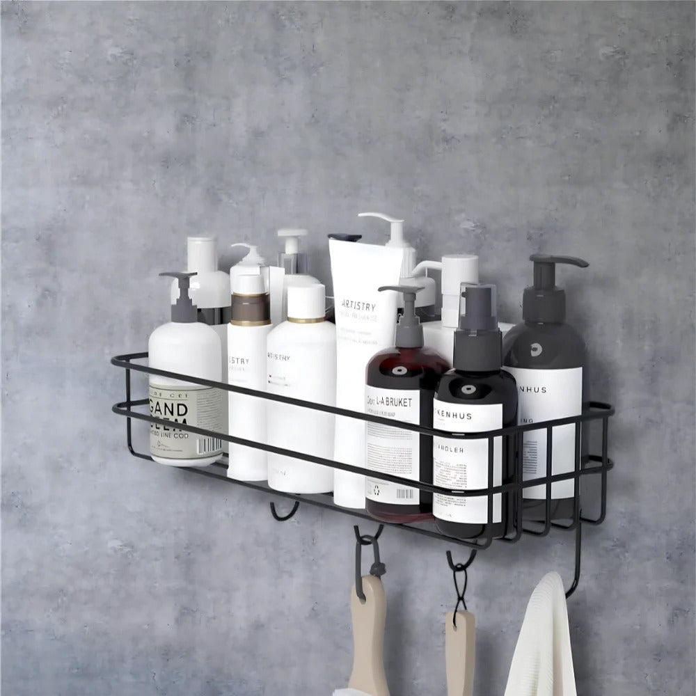 Set of 2 Bathroom kitchen Punch rack , multifuctional shampoo & accessories holder