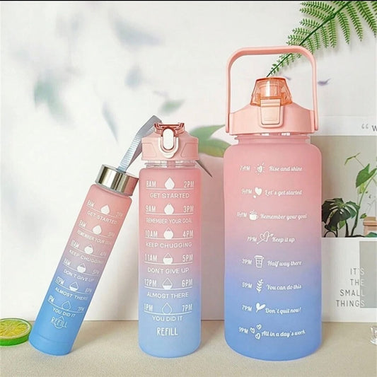 Water Bottle - Motivational Water Bottle 3pcs