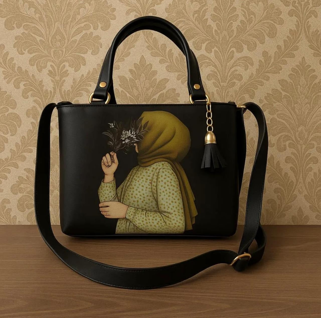 New Design Handbags For Girls latest Printed Hijabi Girl design