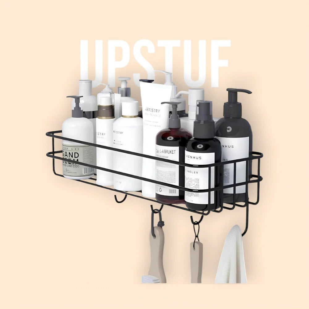 Set of 2 Bathroom kitchen Punch rack , multifuctional shampoo & accessories holder